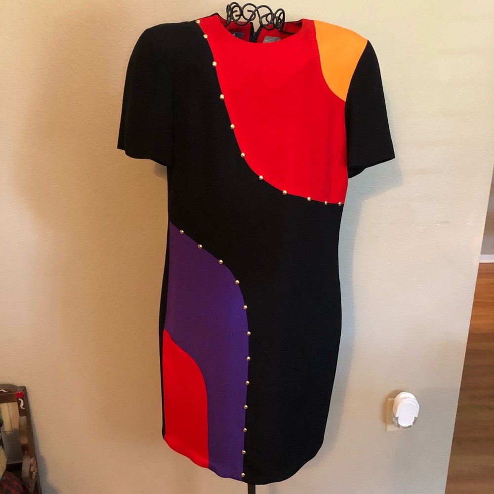 Vintage 90’s color block Liz Claiborne dress sz 6